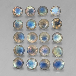 Labradorite naturale multicolore da  ct, trasparente, trasparente/traslucido