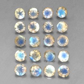 Labradorite naturale multicolore da  ct, trasparente, trasparente/traslucido