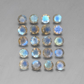 Labradorite naturale multicolore da  ct, trasparente, trasparente/traslucido