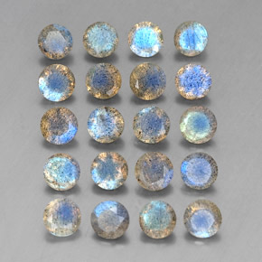 Labradorite naturale multicolore da  ct, trasparente, trasparente/traslucido