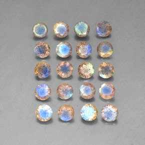 Labradorite naturale multicolore da  ct, trasparente, trasparente/traslucido