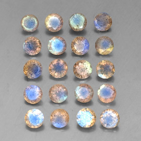 Labradorite naturale multicolore da  ct, trasparente, trasparente/traslucido