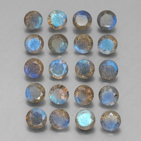 Labradorite naturale multicolore da  ct, trasparente, trasparente/traslucido