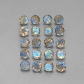 Labradorite naturale multicolore da  ct, trasparente, trasparente/traslucido