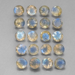 Labradorite naturale multicolore da  ct, trasparente, trasparente/traslucido