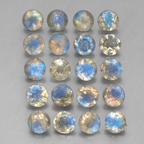 Labradorite naturale multicolore da  ct, trasparente, trasparente/traslucido