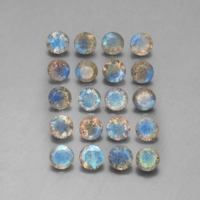 Gemme di labradorite multicolore naturale da  ct, trasparente, trasparente/traslucido