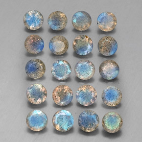 Gemme di labradorite multicolore naturale da  ct, trasparente, trasparente/traslucido