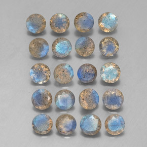 Gemme di Labradorite Multicolore naturale da  ct, Trasparente, Trasparente/Traslucido