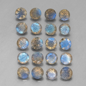 Labradorite naturale multicolore da  ct, trasparente, trasparente/traslucido