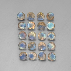 Labradorite naturale multicolore da  ct, trasparente, trasparente/traslucido