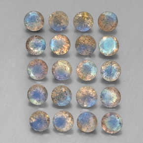 Labradorite naturale multicolore da  ct, trasparente, trasparente/traslucido