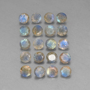 Labradorite naturale multicolore da  ct, trasparente, trasparente/traslucido