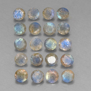Labradorite naturale multicolore da  ct, trasparente, trasparente/traslucido