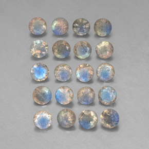 Labradorite naturale multicolore da  ct, trasparente, trasparente/traslucido