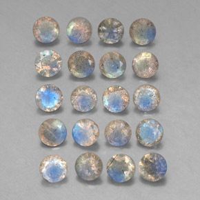 Labradorite naturale multicolore da  ct, trasparente, trasparente/traslucido