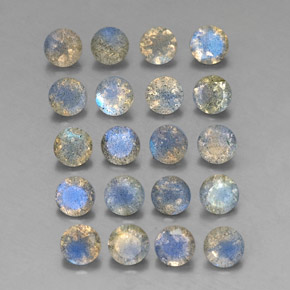 Labradorite naturale multicolore da  ct, trasparente, trasparente/traslucido