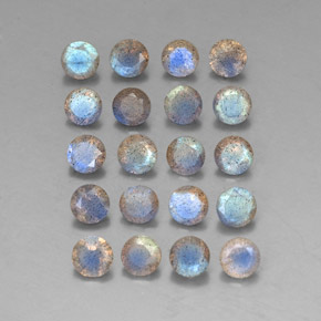 Labradorite naturale multicolore da  ct, trasparente, trasparente/traslucido