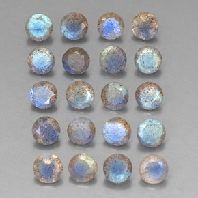 Labradorite naturale multicolore da  ct, trasparente, trasparente/traslucido