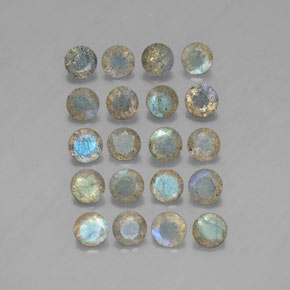 Labradorite naturale multicolore da  ct, trasparente, trasparente/traslucido