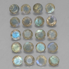 Labradorite naturale multicolore da  ct, trasparente, trasparente/traslucido