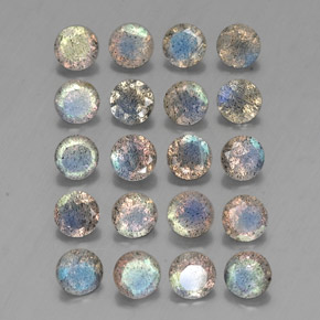 Labradorite naturale multicolore da  ct, trasparente, trasparente/traslucido