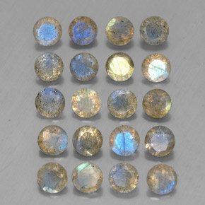 Labradorite naturale multicolore da  ct, trasparente, trasparente/traslucido