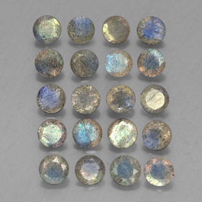 Labradorite naturale multicolore da  ct, trasparente, trasparente/traslucido