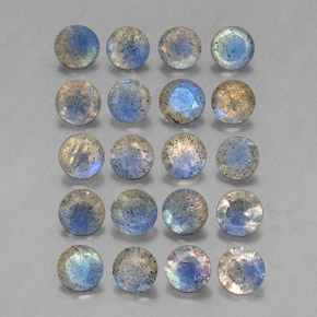 Labradorite naturale multicolore da  ct, trasparente, trasparente/traslucido