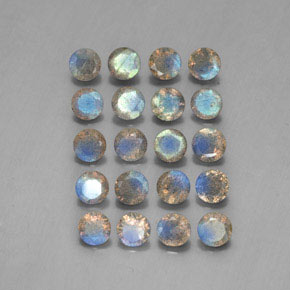 Labradorite naturale multicolore da  ct, trasparente, trasparente/traslucido