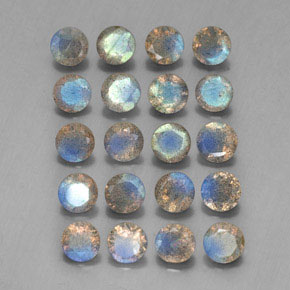 Labradorite naturale multicolore da  ct, trasparente, trasparente/traslucido