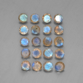 Labradorite naturale multicolore da  ct, trasparente, trasparente/traslucido