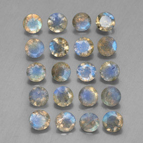 Gemme di Labradorite Multicolore naturale da  ct, Trasparente, Trasparente/Traslucido