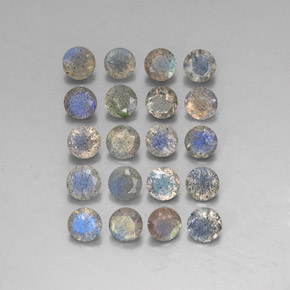 Labradorite naturale multicolore da  ct, trasparente, trasparente/traslucido