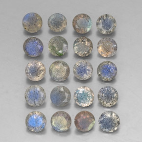 Labradorite naturale multicolore da  ct, trasparente, trasparente/traslucido