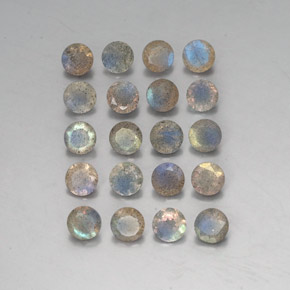 Labradorite naturale multicolore da  ct, trasparente, trasparente/traslucido