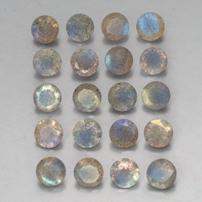 Labradorite naturale multicolore da  ct, trasparente, trasparente/traslucido
