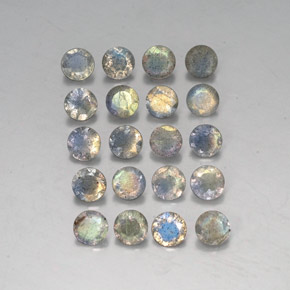 Labradorite naturale multicolore da  ct, trasparente, trasparente/traslucido