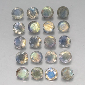 Labradorite naturale multicolore da  ct, trasparente, trasparente/traslucido