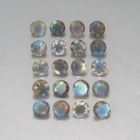 Gemme di Labradorite Multicolore naturale da  ct, Trasparente, Trasparente/Traslucido