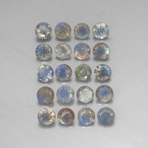 Labradorite naturale multicolore da  ct, trasparente, trasparente/traslucido