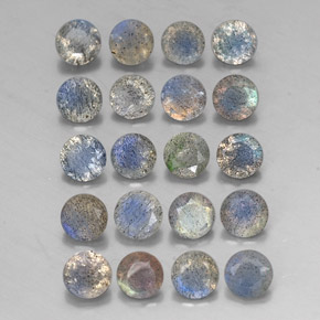 Labradorite naturale multicolore da  ct, trasparente, trasparente/traslucido