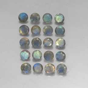 Labradorite naturale multicolore da  ct, trasparente, trasparente/traslucido