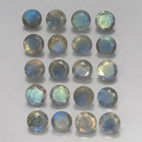 Labradorite naturale multicolore da  ct, trasparente, trasparente/traslucido