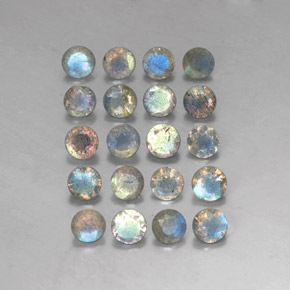 Labradorite naturale multicolore da  ct, trasparente, trasparente/traslucido