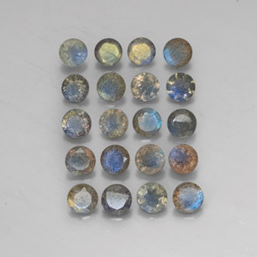 Labradorite naturale multicolore da  ct, trasparente, trasparente/traslucido