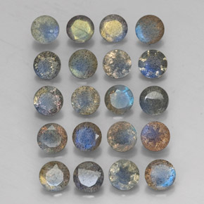 Labradorite naturale multicolore da  ct, trasparente, trasparente/traslucido