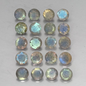 Labradorite naturale multicolore da  ct, trasparente, trasparente/traslucido