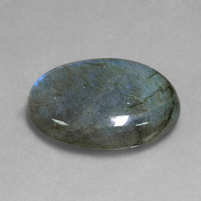 Labradorite naturale multicolore da 20,80 ct, taglio ovale, traslucido