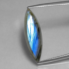 Labradorite naturale multicolore da 8,91 ct, marchesa, traslucido